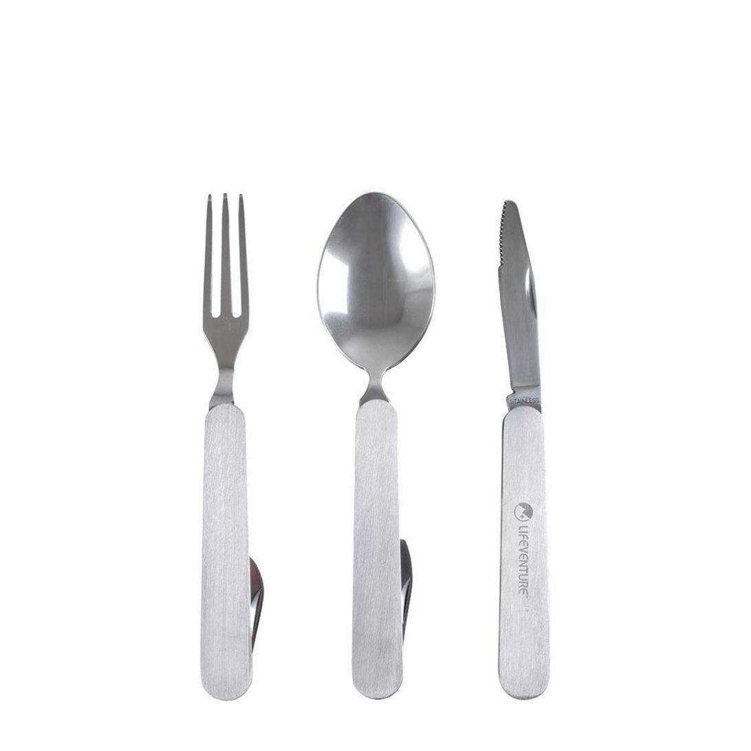 LifeVenture Set skládacího příboru Lifeventure Knife Fork Spoon Set - Folding