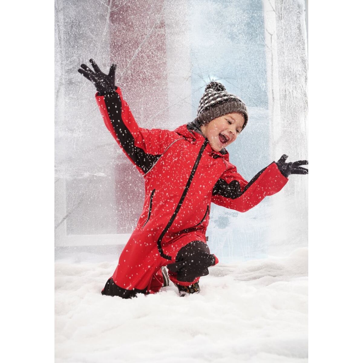 Huppa Dětská softshellová kombinéza Adal 1 fuchsia/ burgundy REFLEX