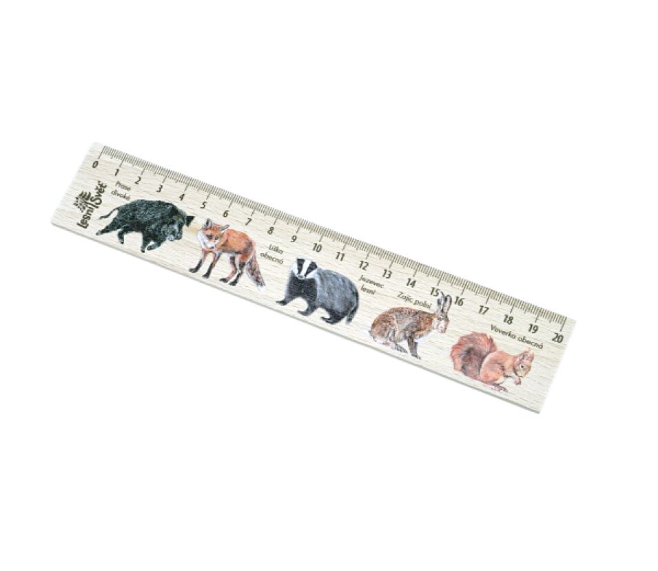 Lesní svět Dřevěné pravítko 20 cm