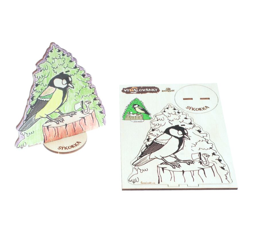 Lesní svět Dřevěné vymalovánky Lesní svět