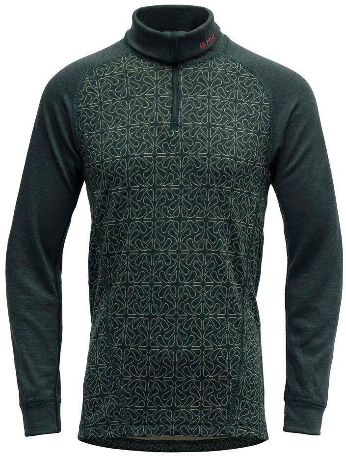 Devold Dětské funkční tričko s merinem Duo active s rolákem na zip woods dlouhý rukáv