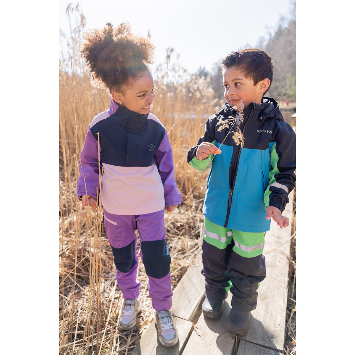 Didriksons Dětská nepromokavá bunda Pilvi flag blue - ROSTOUCÍ