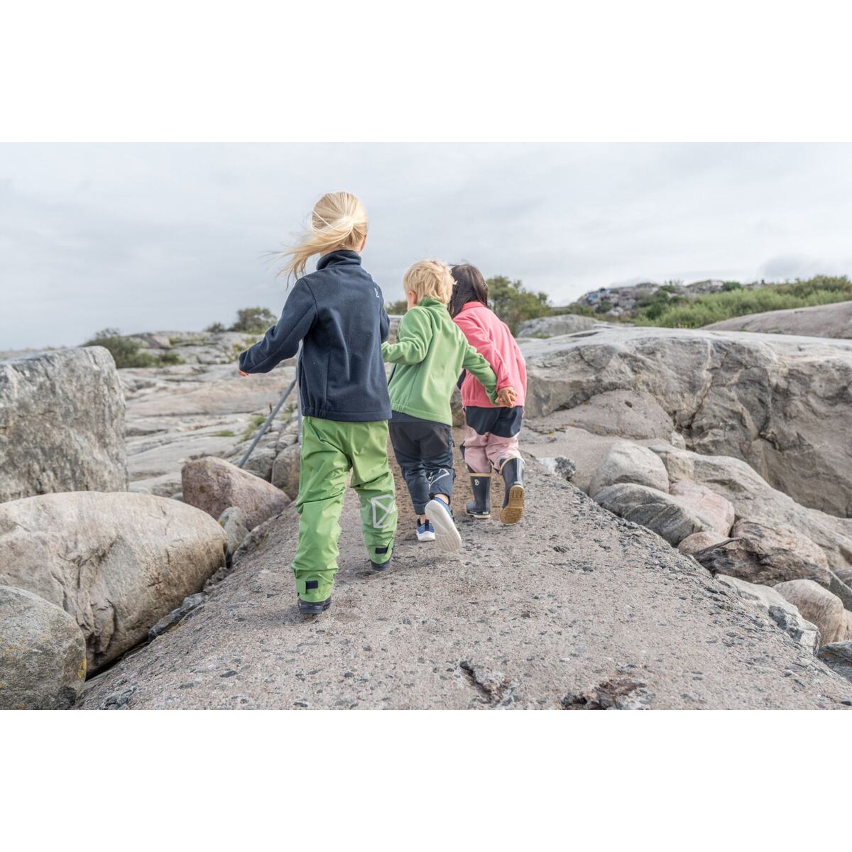 Didriksons Dětské nepromokavé kalhoty Avan algae green - ROSTOUCÍ