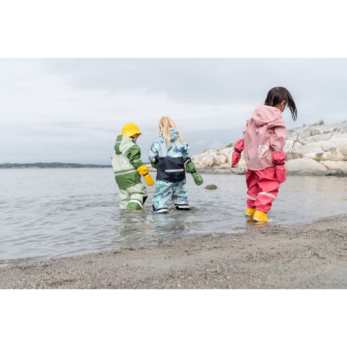 Didriksons Dětské rukavice do deště Glove 5 oat yellow