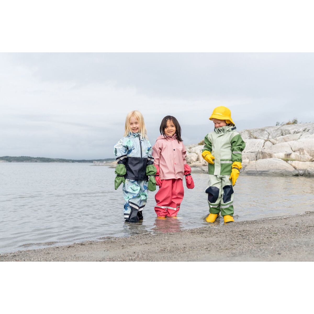 Didriksons Dětský klobouk do deště Southwest oat yellow