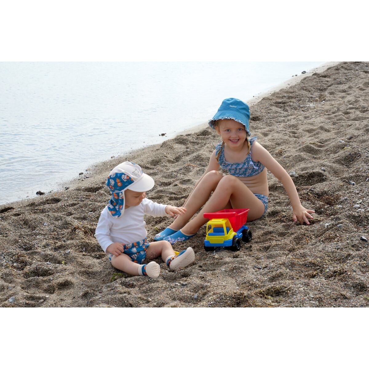 Playshoes Dětské barefoot boty do vody Flowers - petrol