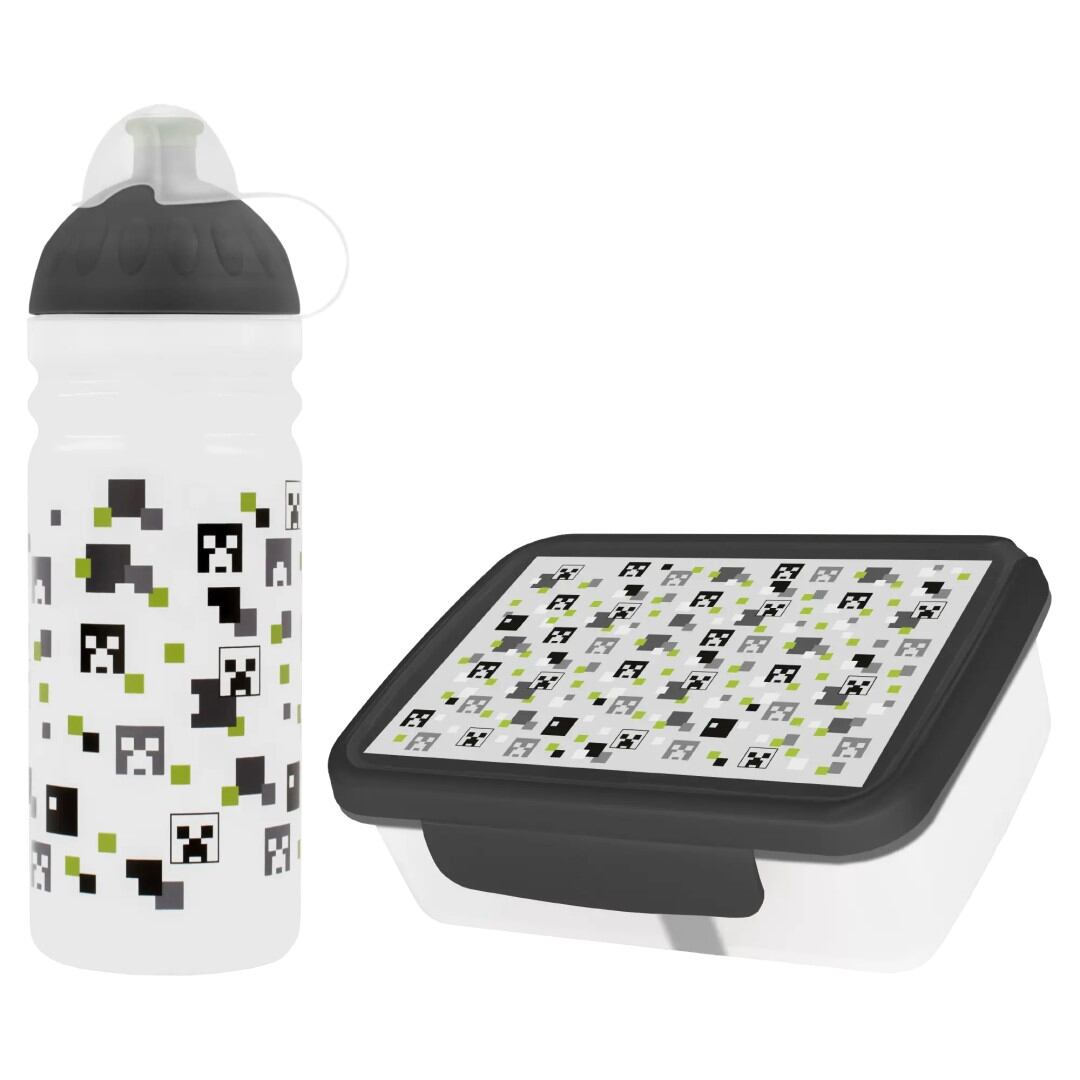 ZDRAVÁ LAHEV® SET ZDRAVÁ LAHEV A ZDRAVÁ SVÁČA svačinový box a lahev 0,7l Pixel head