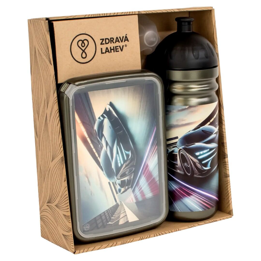 ZDRAVÁ LAHEV® SET ZDRAVÁ LAHEV A ZDRAVÁ SVÁČA svačinový box a lahev 0,7l Hypercar