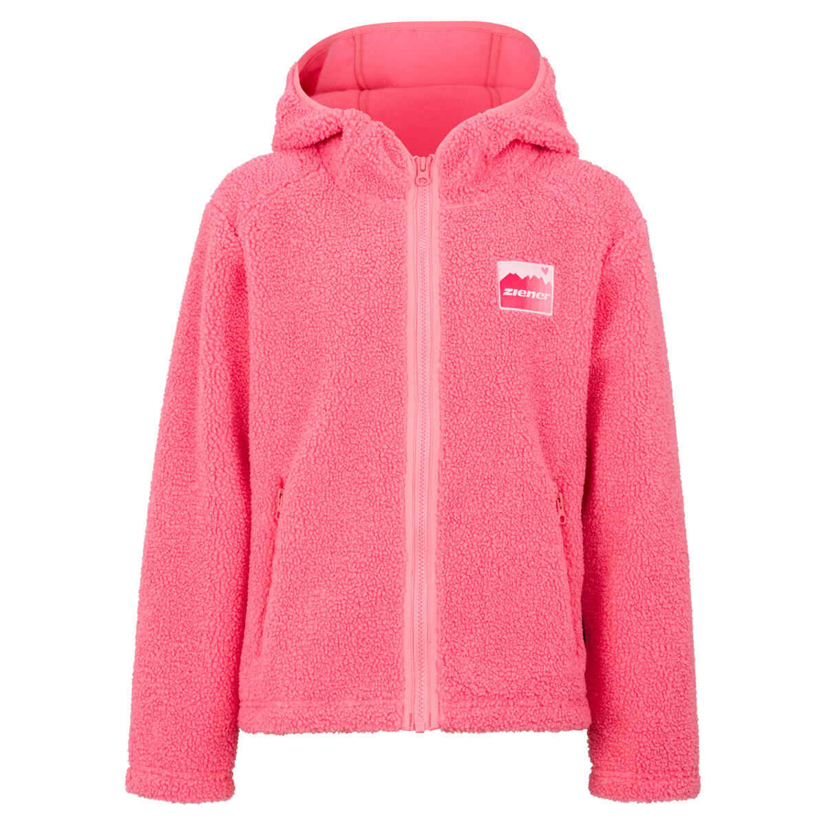 Ziener Dětská fleecová bunda Juha Jr - strawberry sorbet