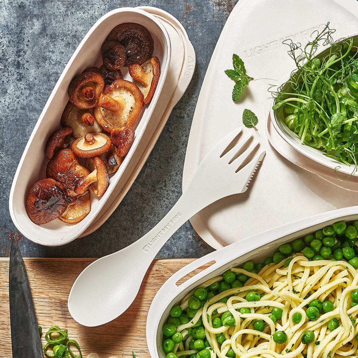 Light my fire Cestovní příbor Swedish Spork original 2-pack mustyyellow/hazyblue