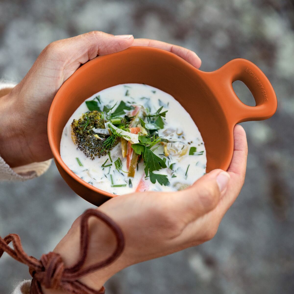 Light my fire Cestovní miska s uchem Swedish Kåsa rustyorange