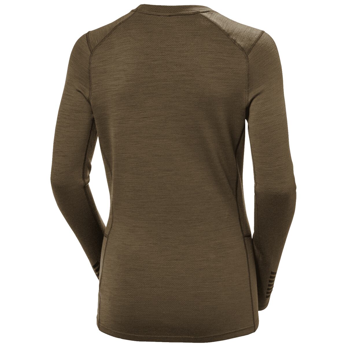 Helly Hansen Dámské funkční tričko s merinem Lifa Merino Midweight Gra Crew - sepia houndstooth aop