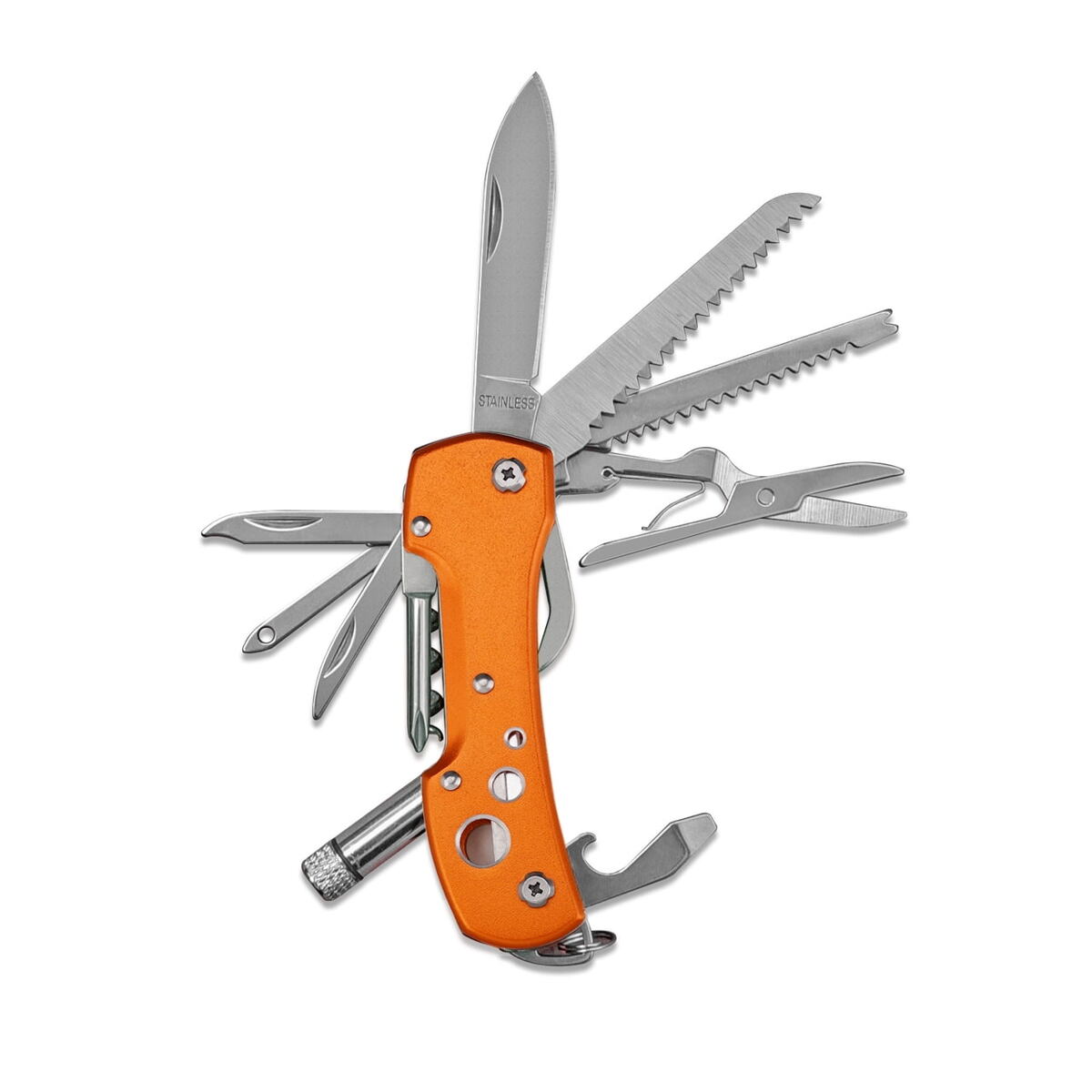 Munkees Multifunkční kapesní nůž LED knife - orange
