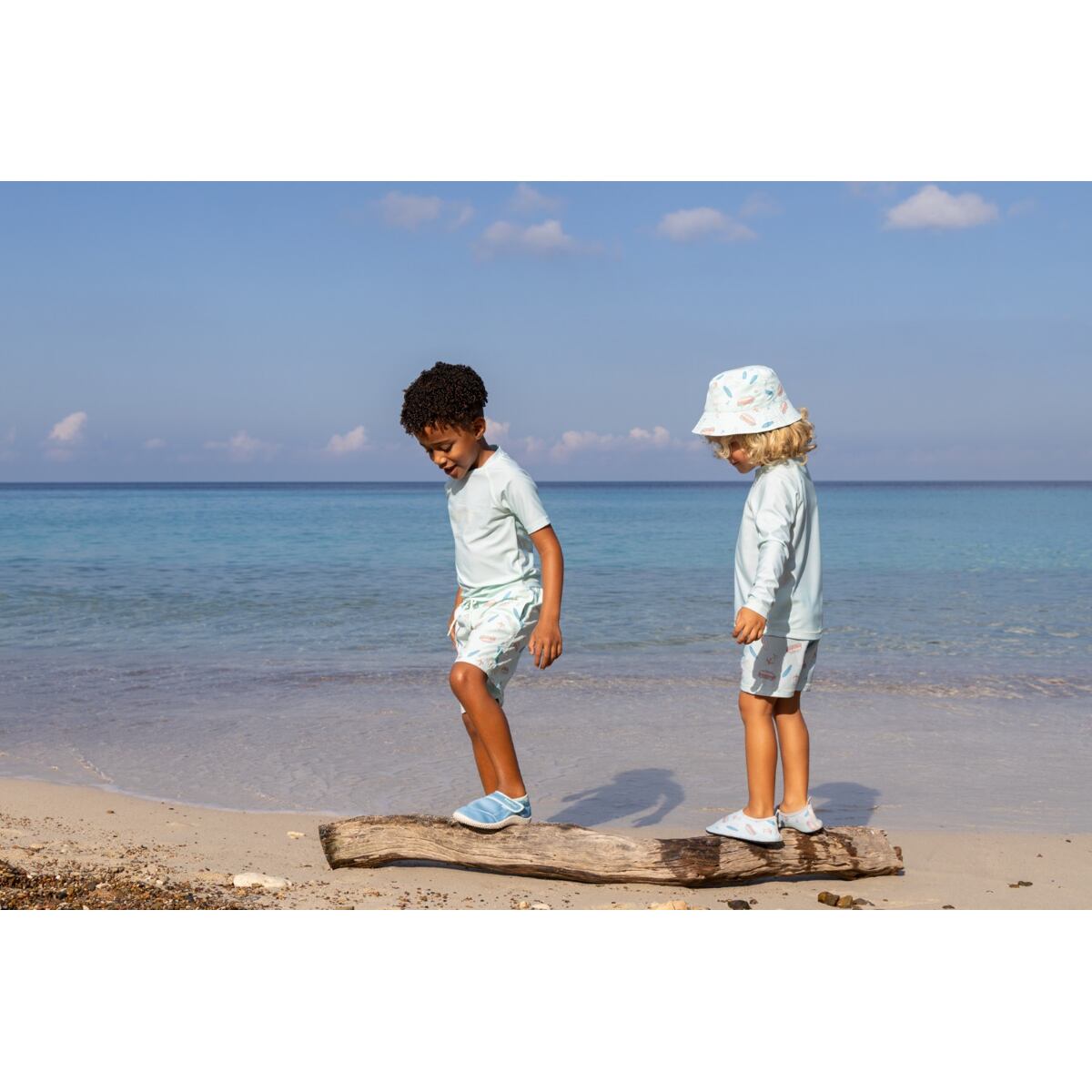 Playshoes Dětské UV tričko Surfbus mint green - krátký rukáv