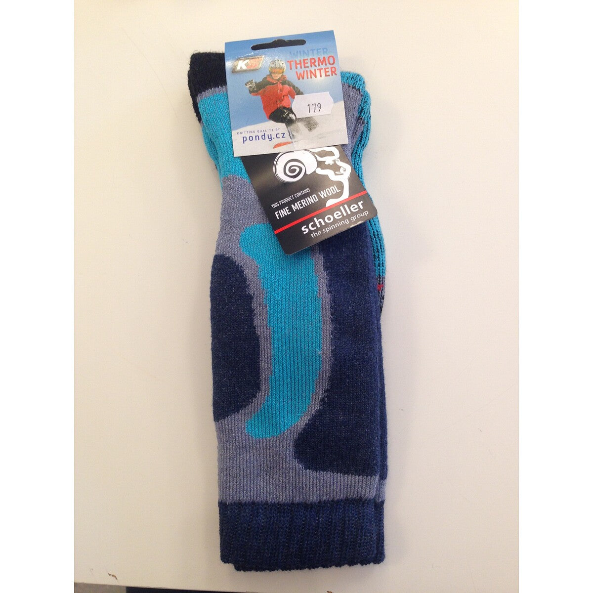 Pondy Dětské termopodkolenky barevné s vlnou Merino - tyrkysové