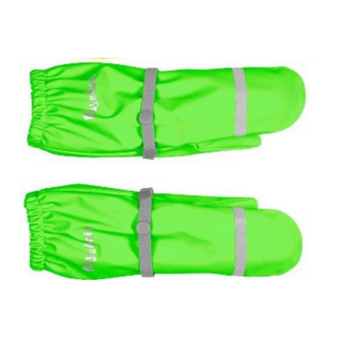 Playshoes Dětské zateplené rukavice do deště neonově zelené