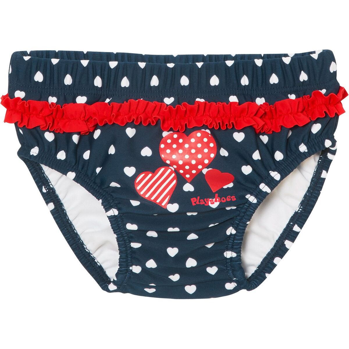 Playshoes Dětské plenkové UV plavky  Srdíčka