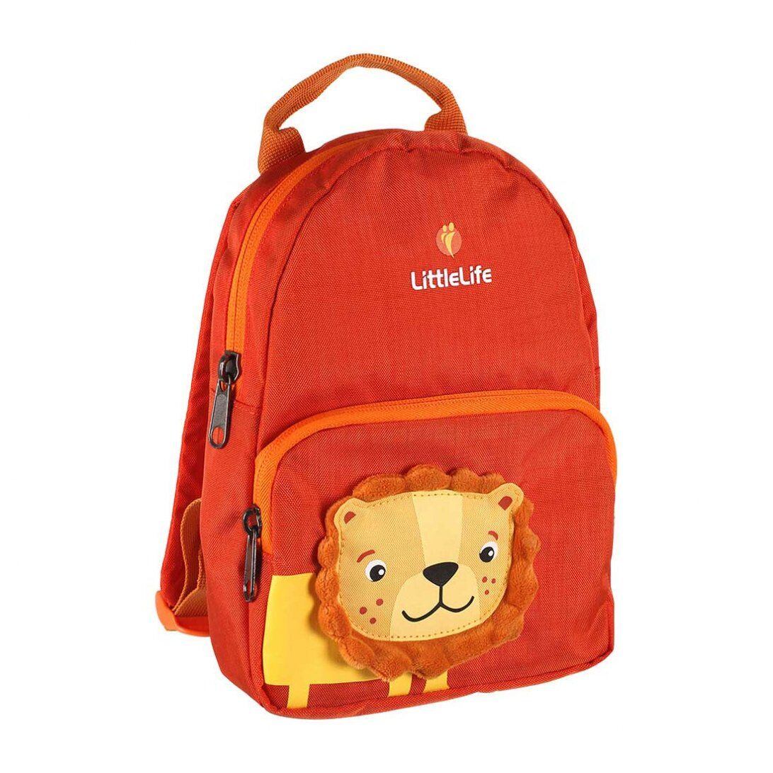 LittleLife Dětský batoh s bezpečnostním vodítkem Friendly Faces Toddler Backpack Lion 2 l