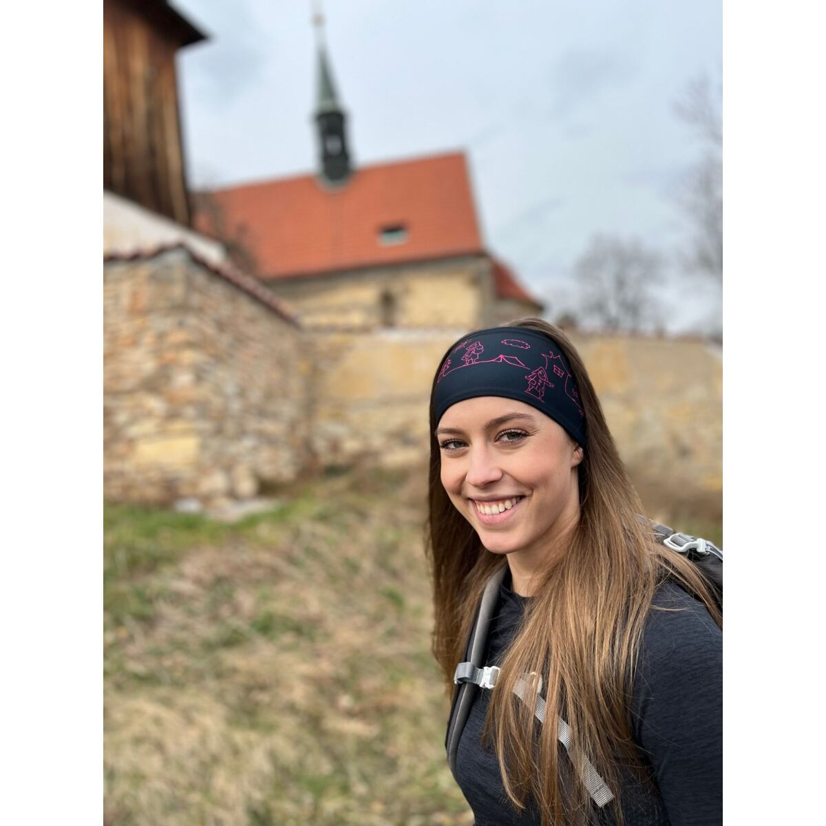 Promaledobrodruhy Funkční čelenka dvouvrstvá s fleecem - více barev barva black/