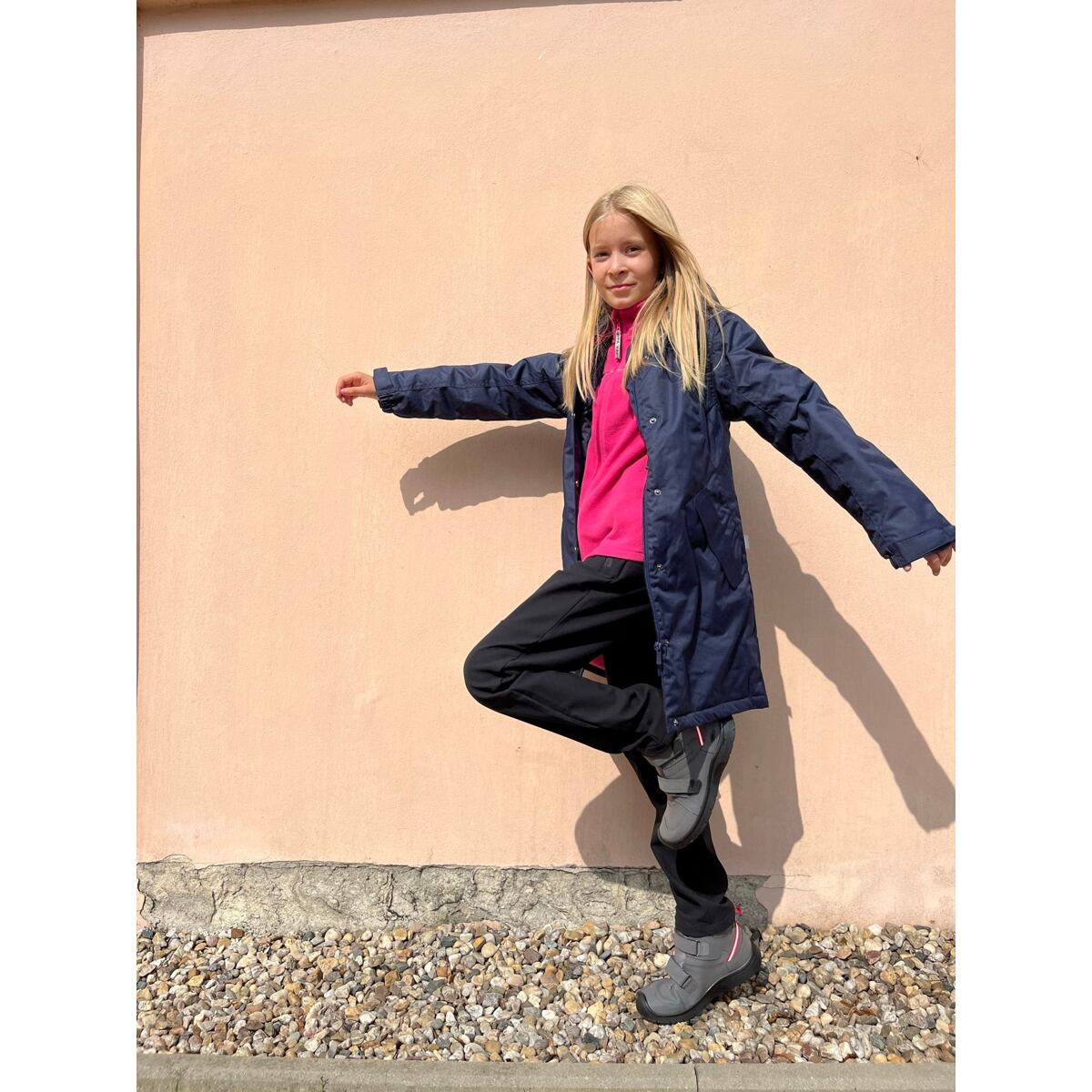 Huppa Dětská fleecová bunda Bennie fuchsia