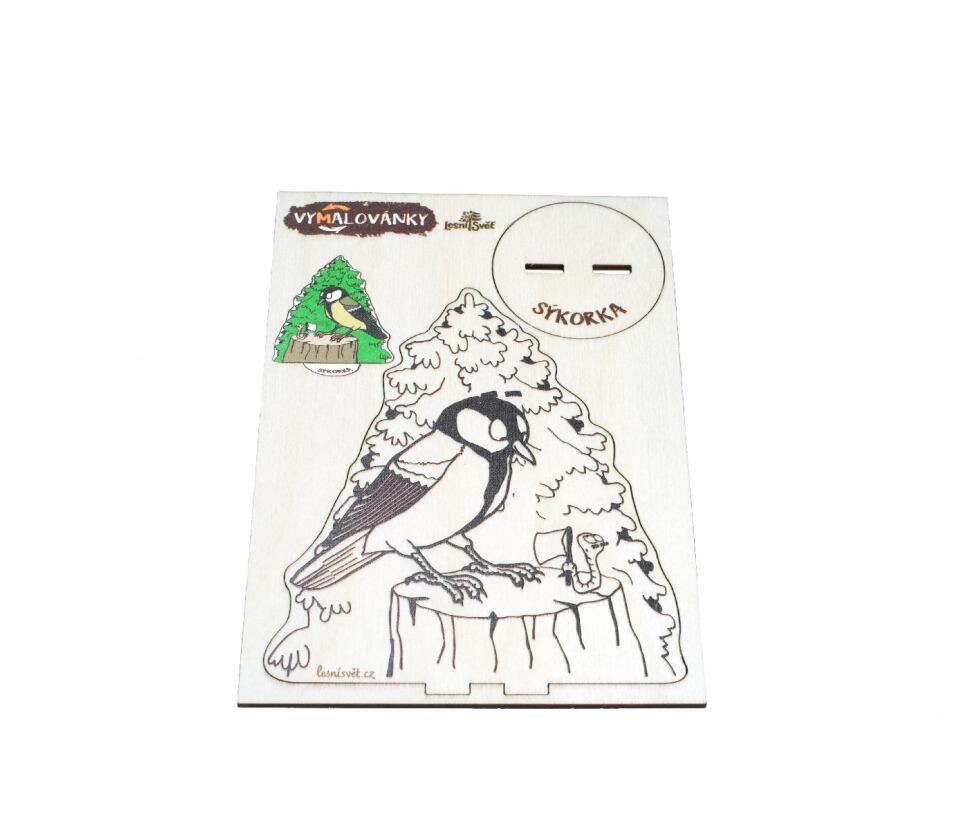 Lesní svět Dřevěné vymalovánky Lesní svět