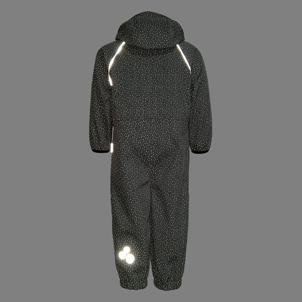 Huppa Dětská softshellová kombinéza Adal dark gray/black REFLEX