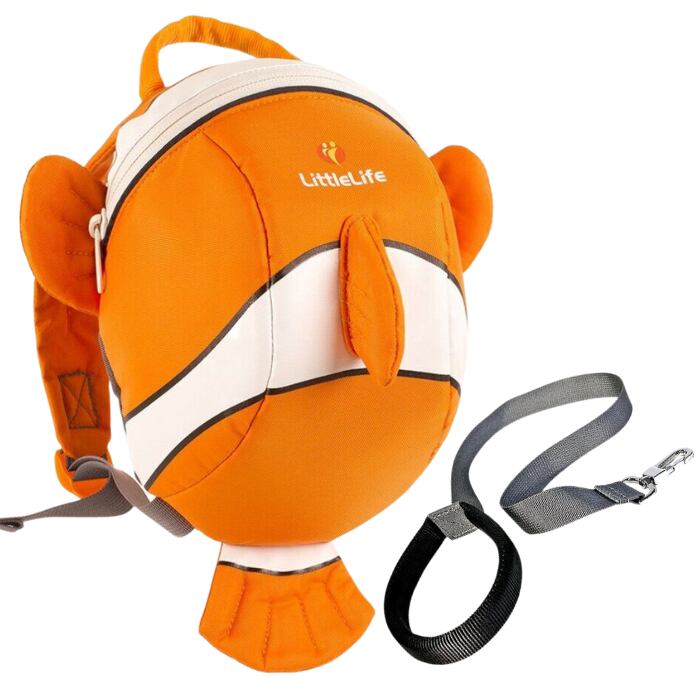 LittleLife Dětský batoh s bezpečnostním vodítkem clownfish Nemo 2 l
