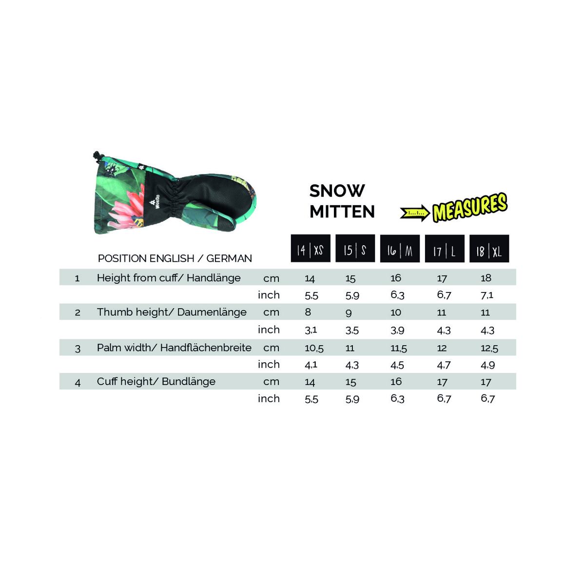 WeeDo Dětské zimní rukavice Deer - palčáky