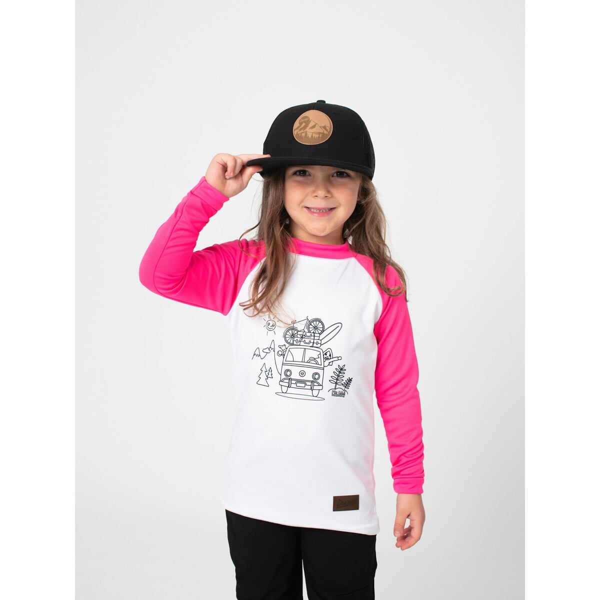 Promaledobrodruhy Dětské funkční UV tričko CoolMax dlouhý rukáv pink