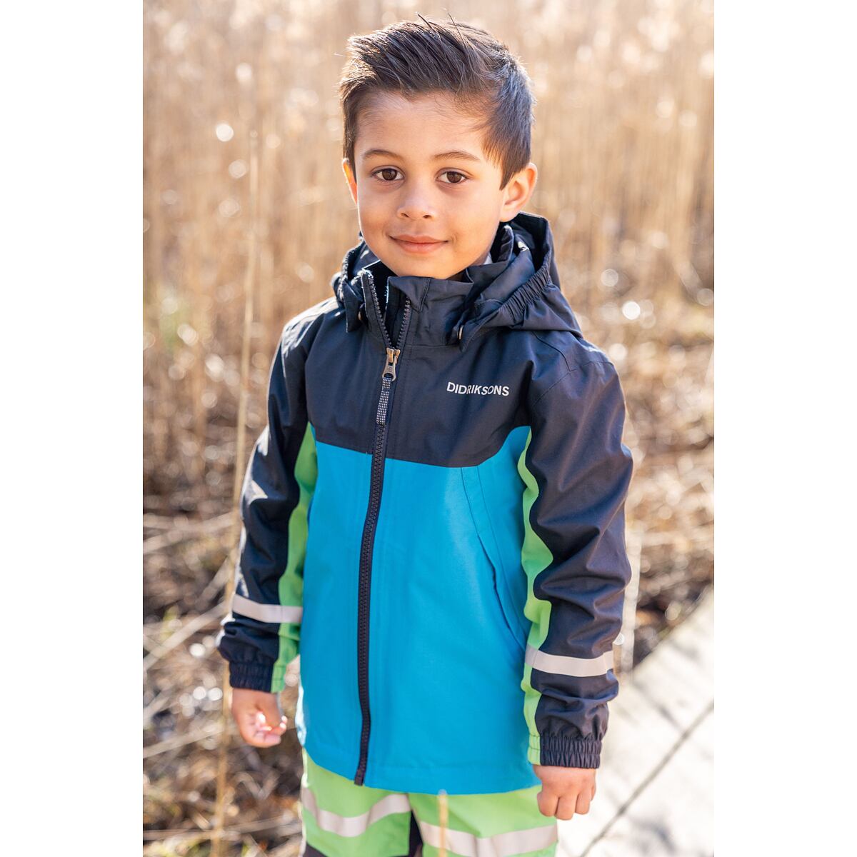 Didriksons Dětská nepromokavá bunda Pilvi flag blue - ROSTOUCÍ