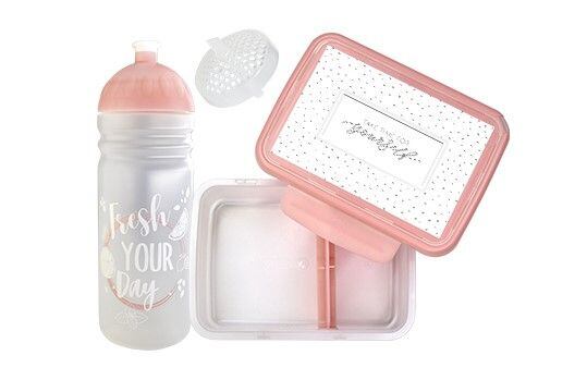 ZDRAVÁ LAHEV® SET ZDRAVÁ LAHEV A ZDRAVÁ SVÁČA svačinový box a lahev 0,7l Fresh růžová