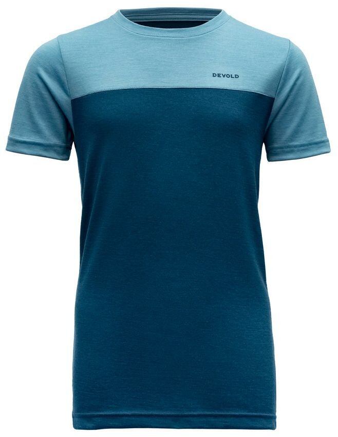 Devold Dětské funkční tričko s merinem Norang Tee Flood/moon