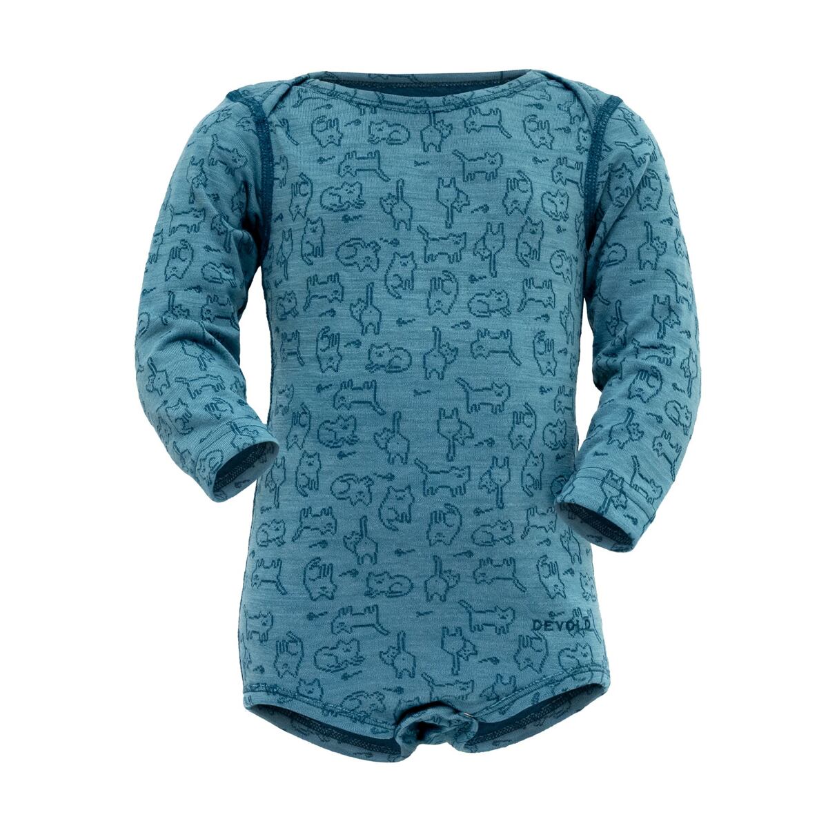 Devold Dětské funkční body s merinem Duo active baby moon s dlouhým rukávem