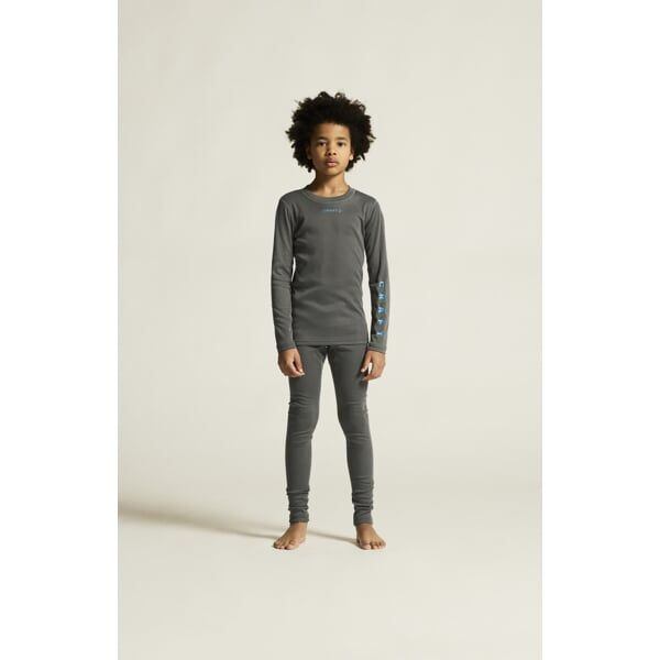 Craft Dětské termoprádlo Core set Warm Baselayer šedé