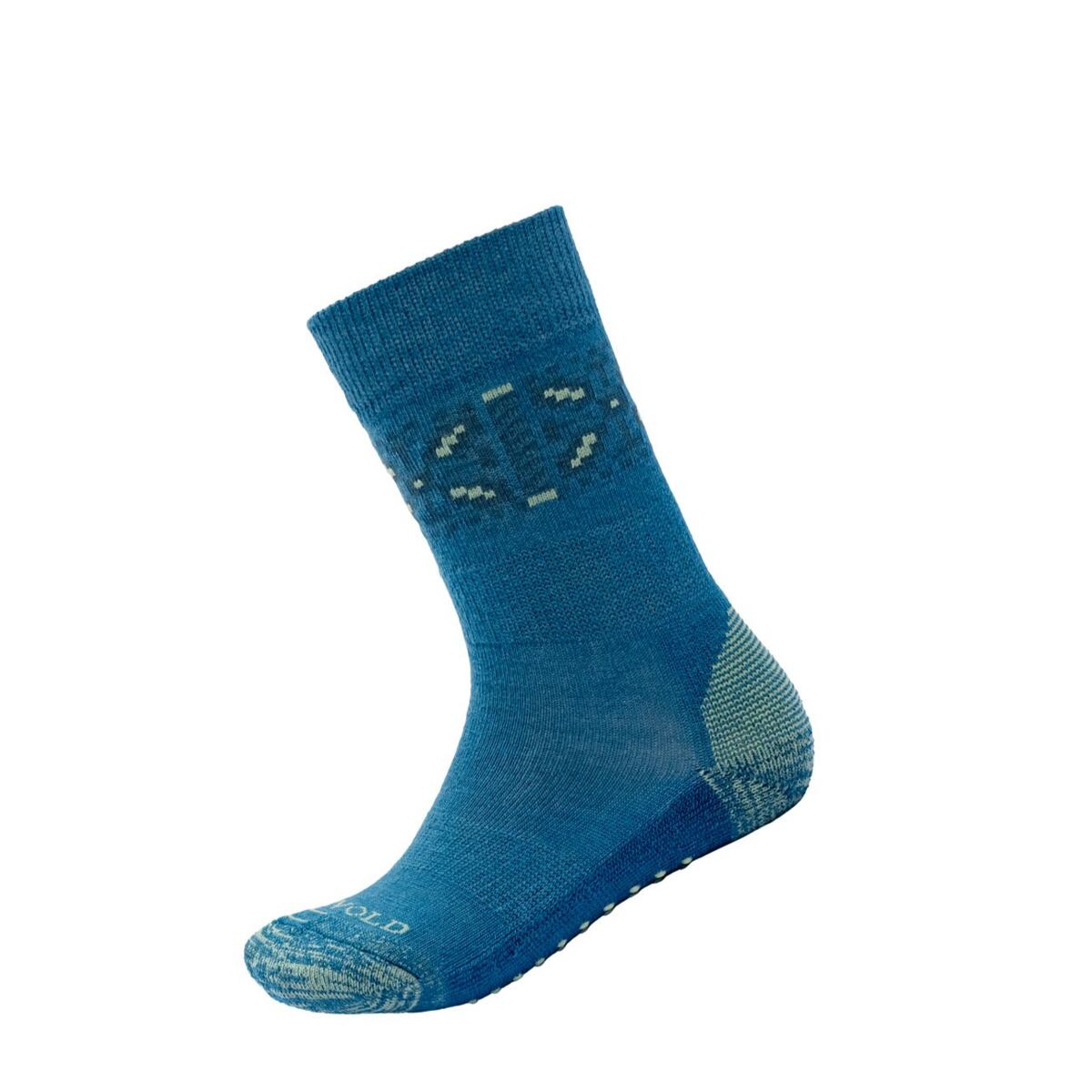 Devold Dětské funkční ponožky s merinem Multi Medium Kid Sock s protiskluzem blue