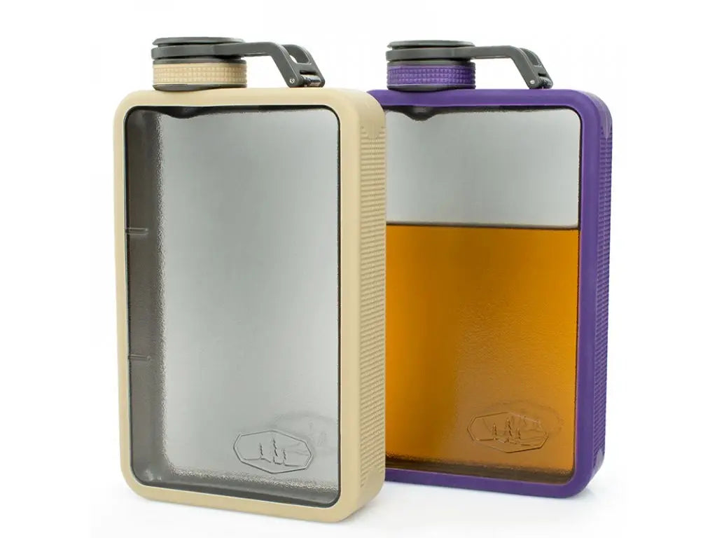 GSI outdoors Odolná průhledná placatka GSI Outdoors Boulder Flask 177 ml - sand