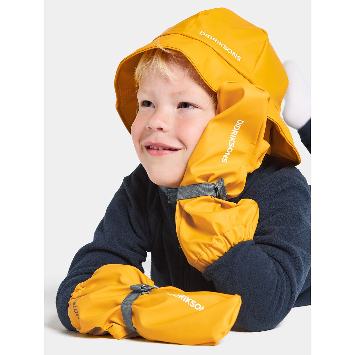 Didriksons Dětské rukavice do deště Glove 5 oat yellow