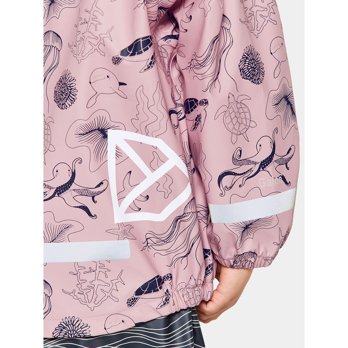 Didriksons Dětský set do deště Slaskeman ocean soft pink