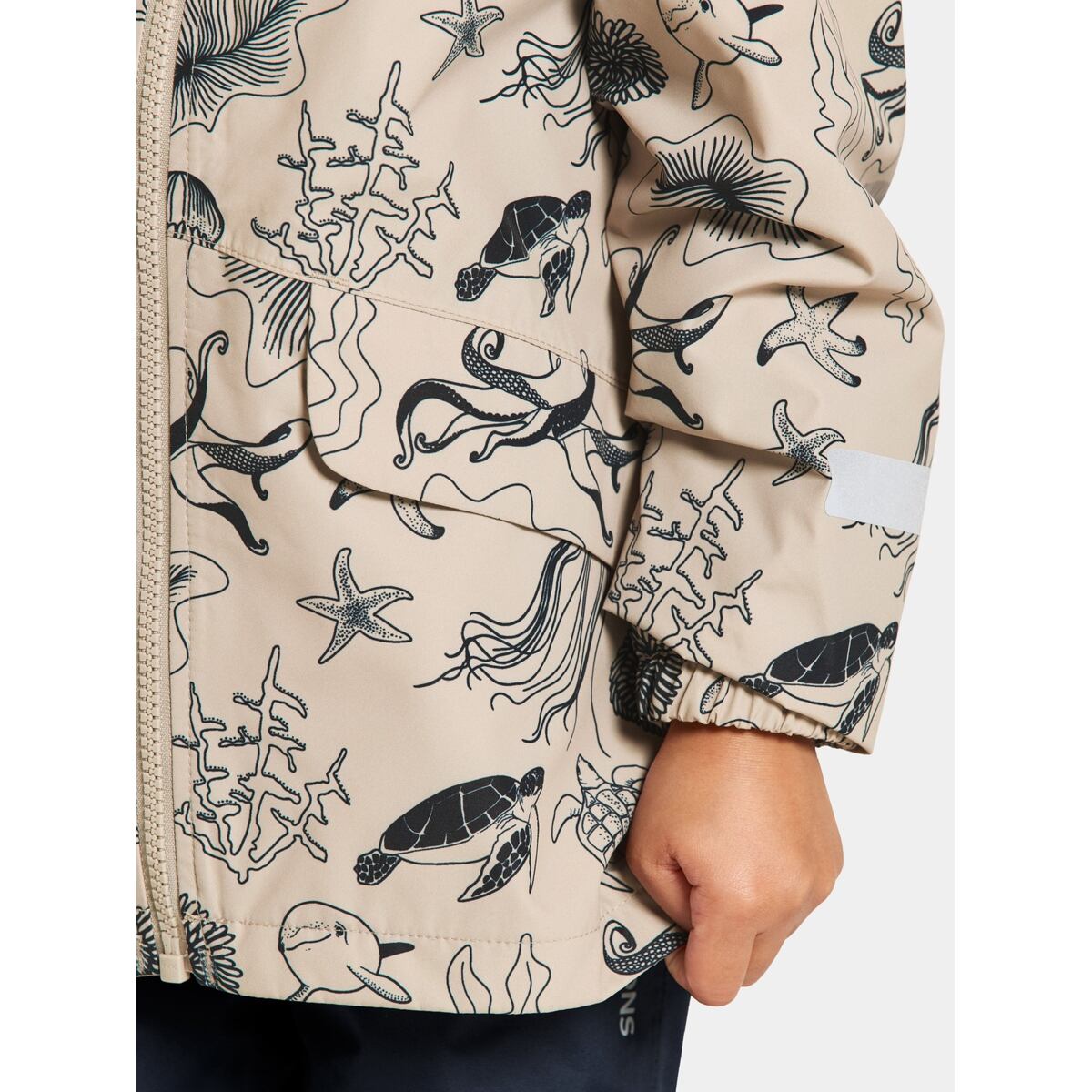 Didriksons Dětská nepromokavá bunda Norma ocean beach beige - ROSTOUCÍ