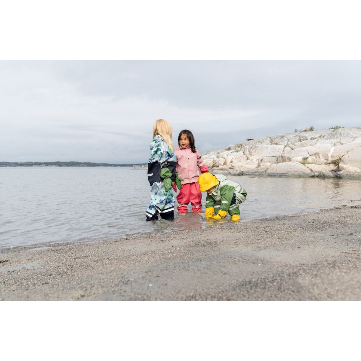 Didriksons Dětské rukavice do deště Glove 5 oat yellow