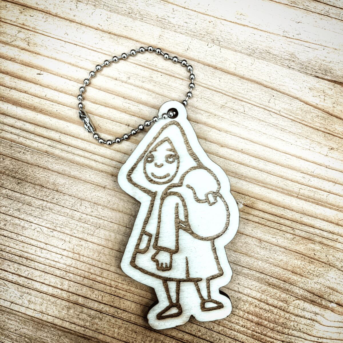 Promaledobrodruhy Dřevěný přívěsek na batoh nebo klíče Promaledobrodruhy.cz - Batůžkář