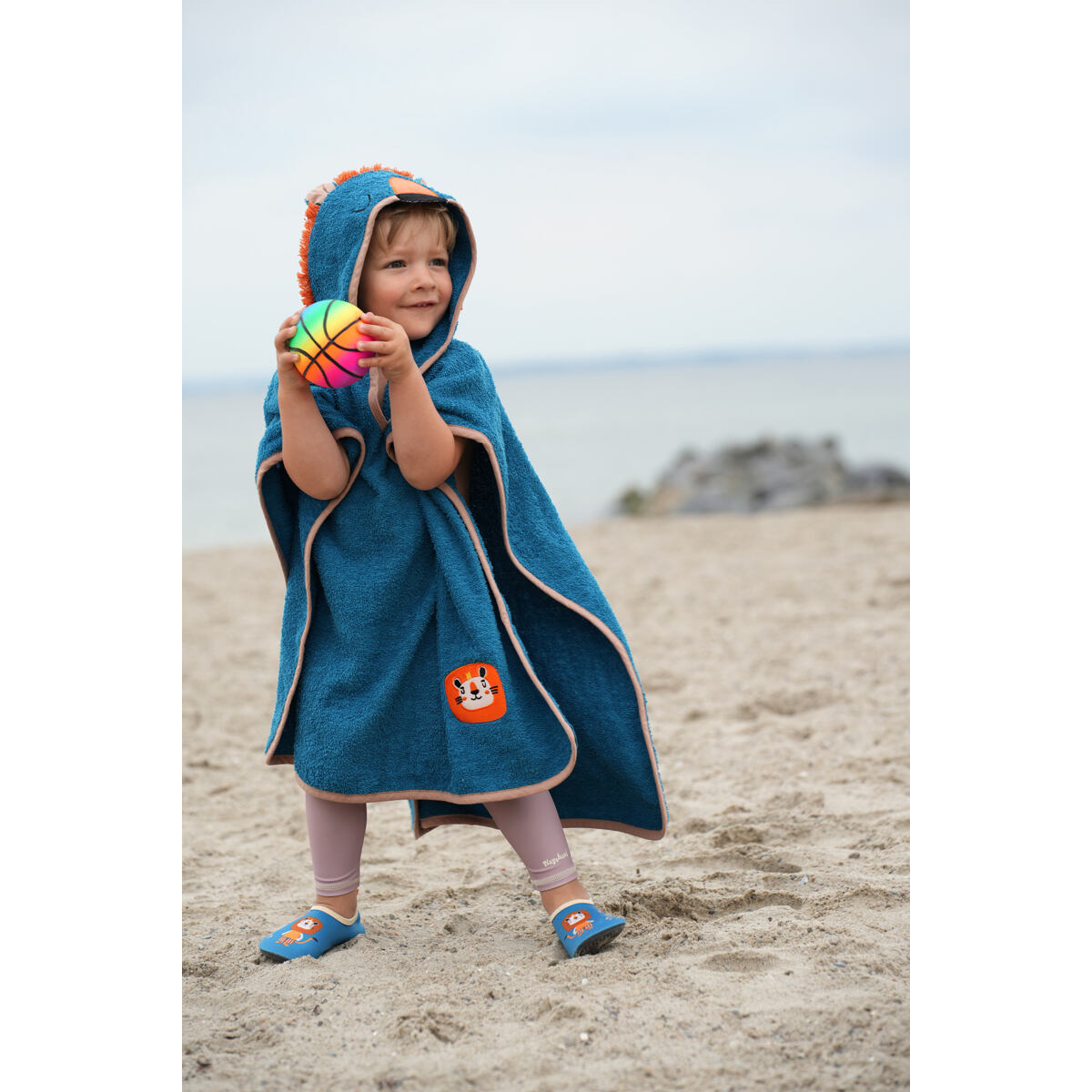 Playshoes Dětské pončo Jungle petrol