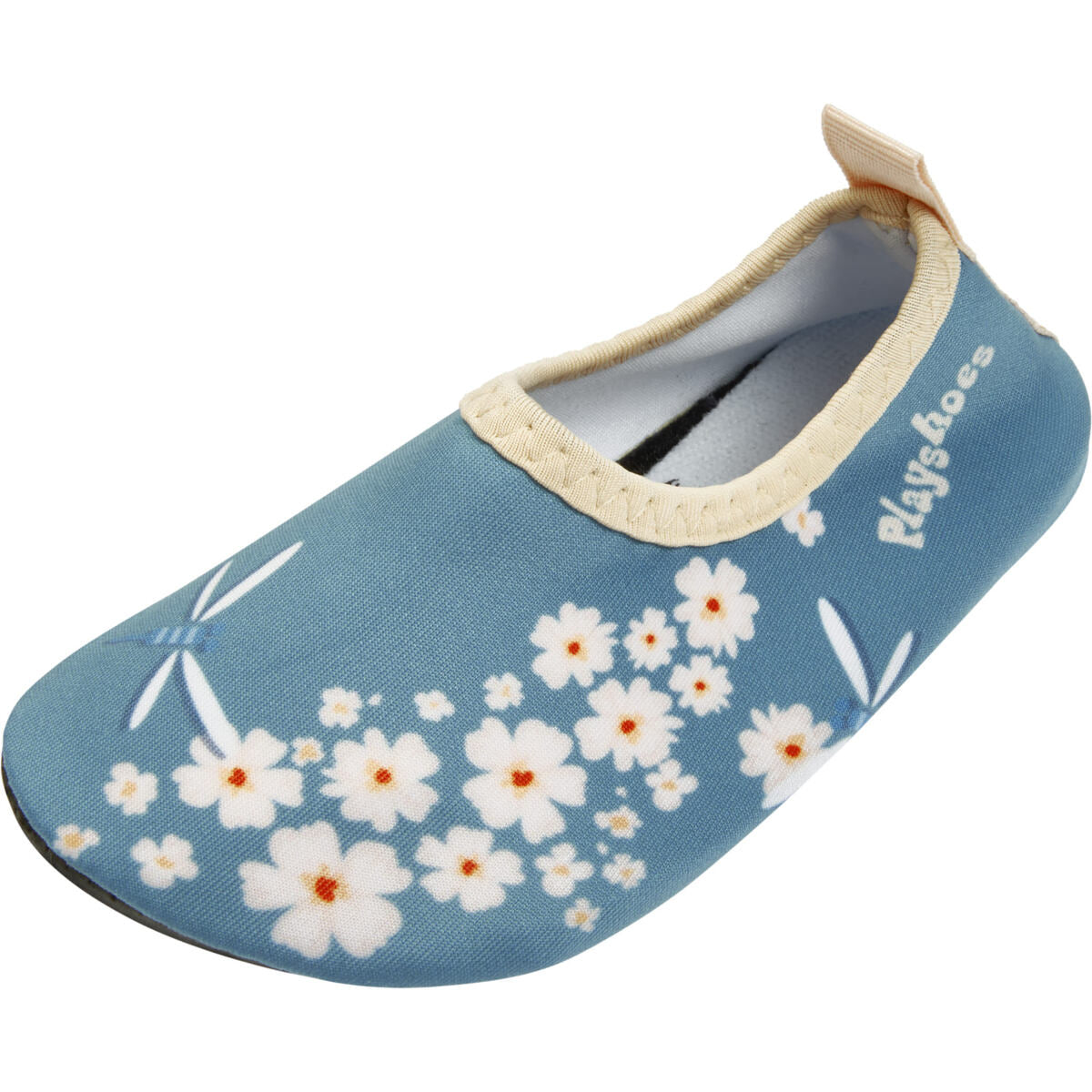 Playshoes Dětské barefoot boty do vody Flowers - petrol