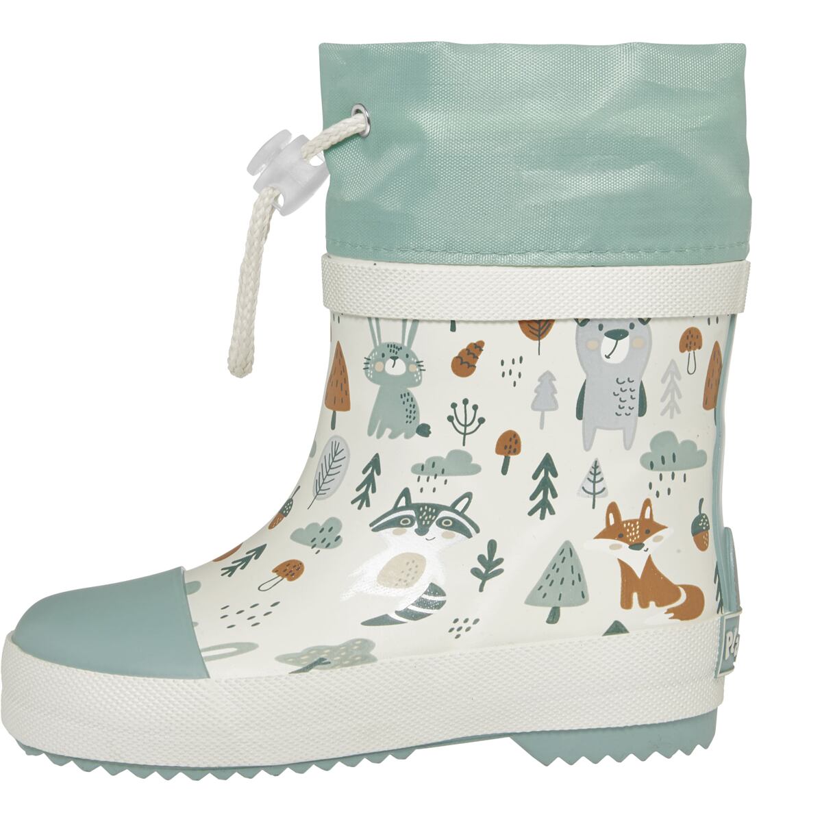 Playshoes Dětské holínky nízké zateplené – Lesní zvířátka mentolová