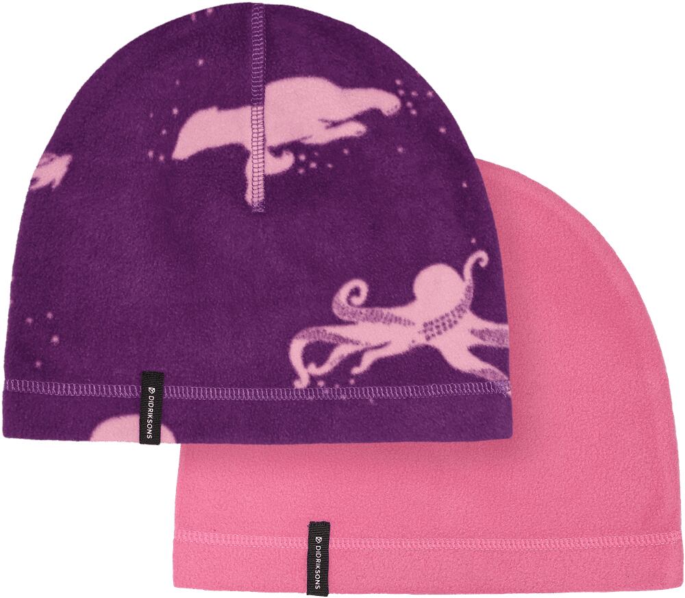 Didriksons Dětská fleecová čepice Monte beanie sweet pink 2 pack