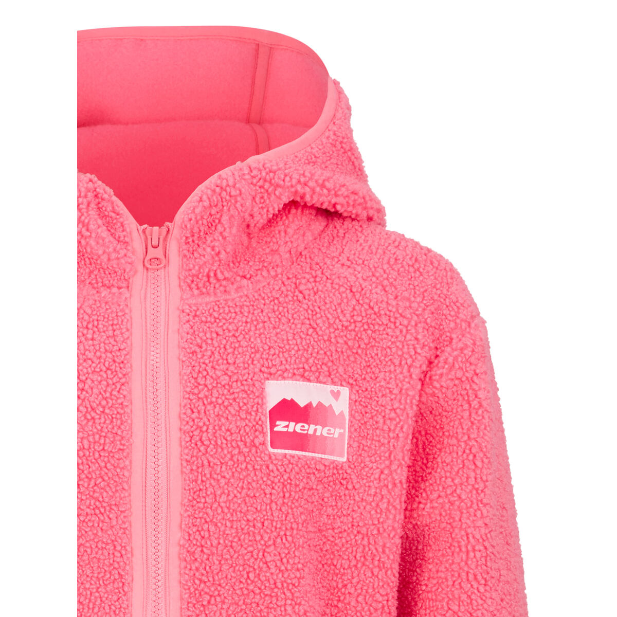 Ziener Dětská fleecová bunda Juha Jr - strawberry sorbet