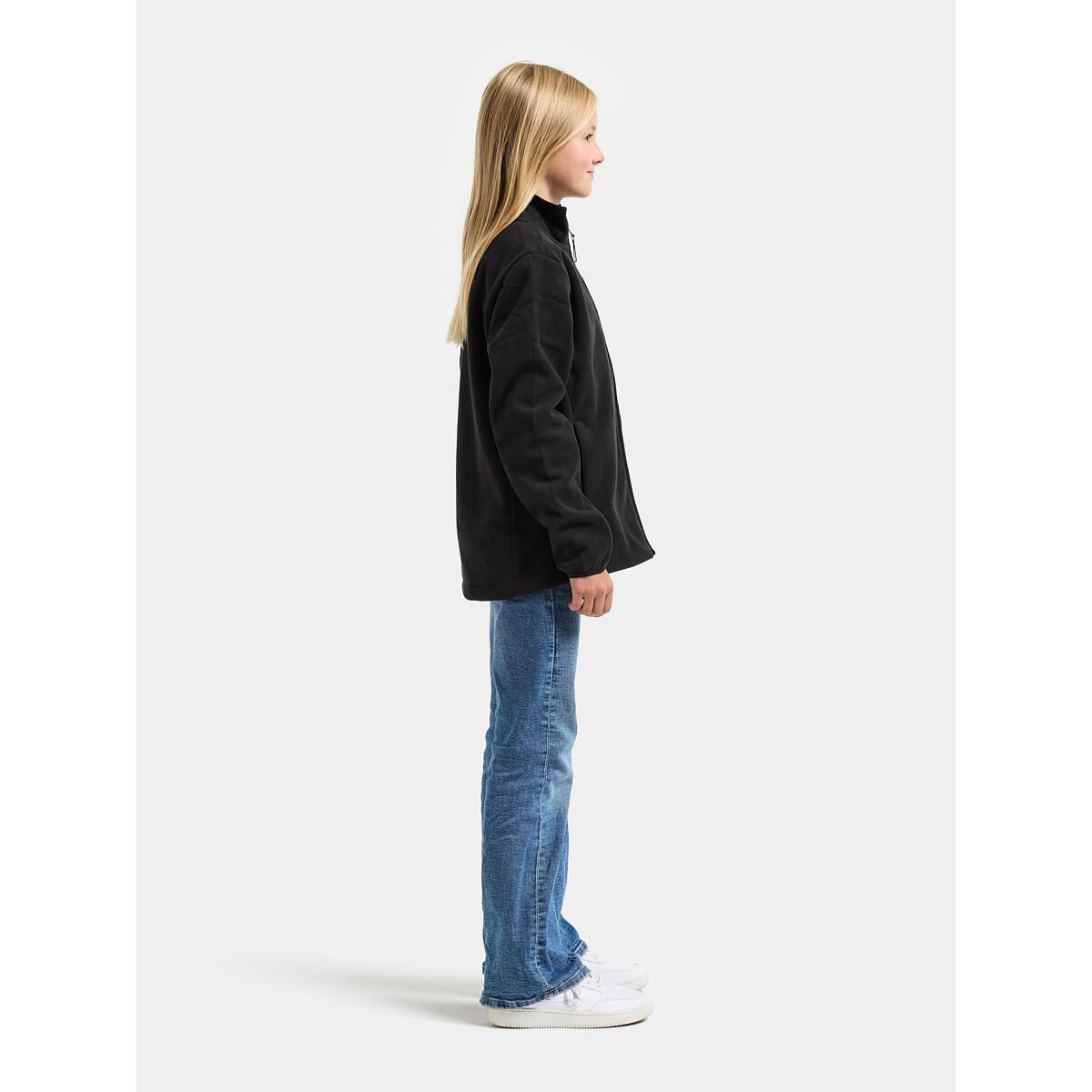 Didriksons Větruodolná dětská fleecová mikina Malakit black