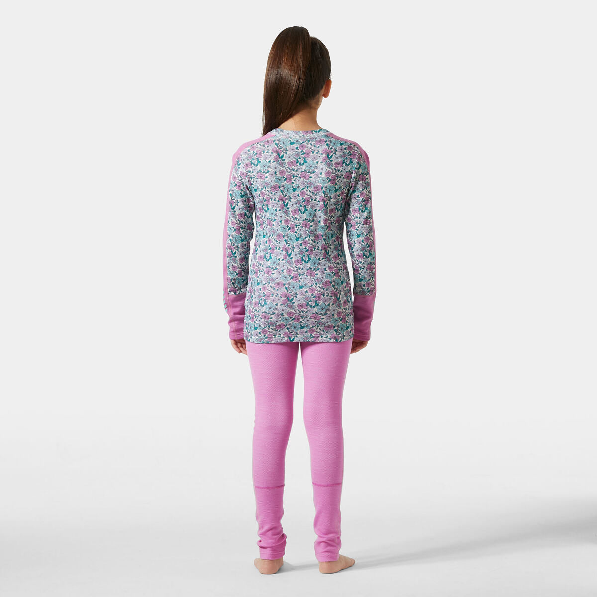 Helly Hansen Juniorské termoprádlo JR Graphic Lifa Merino set - meta pink aop