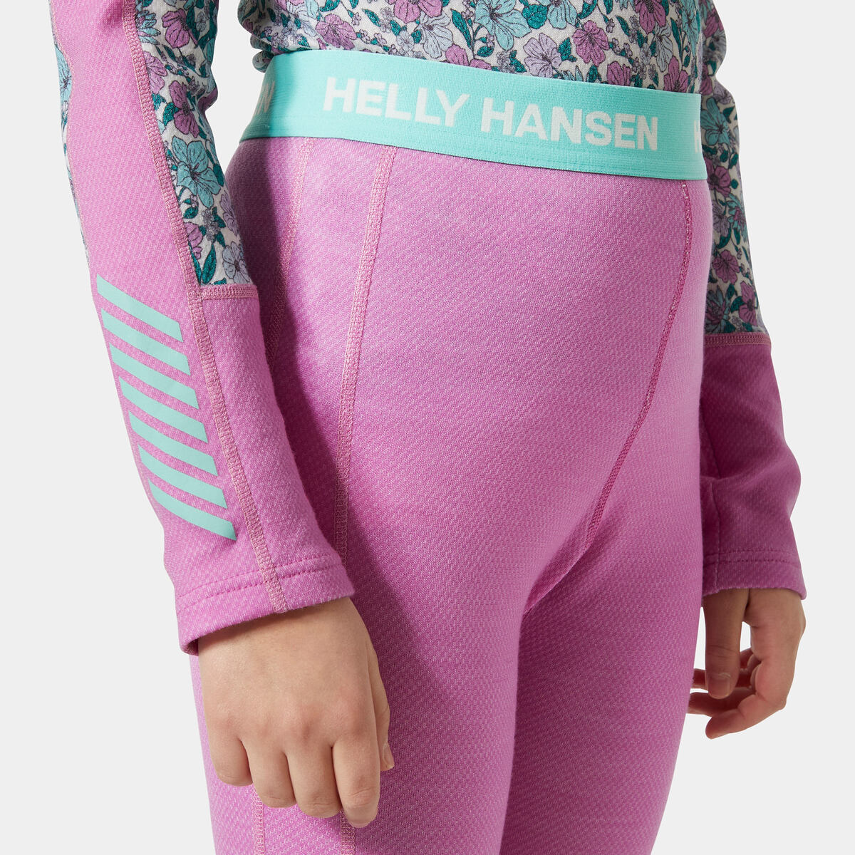 Helly Hansen Juniorské termoprádlo JR Graphic Lifa Merino set - meta pink aop