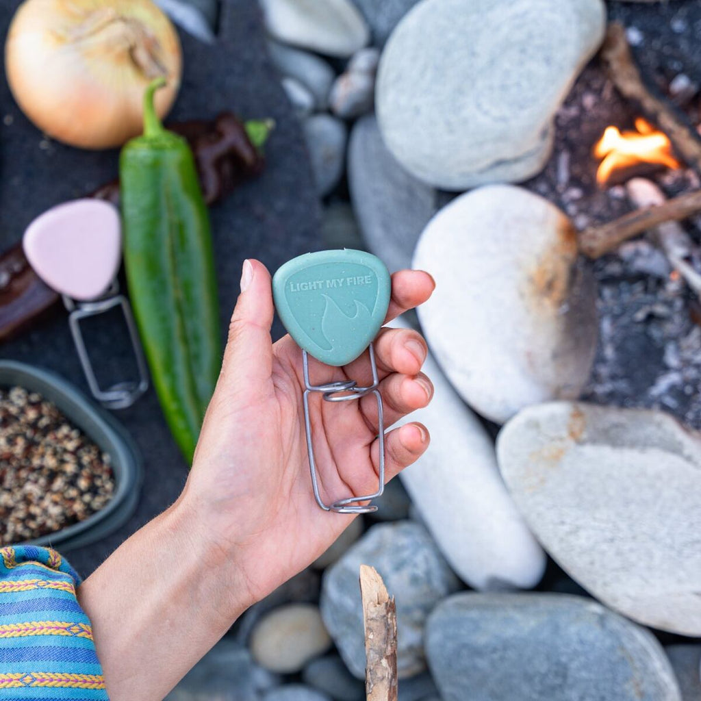 Light my fire 3dílná sada na rozdělání ohně FireLighting Kit 3pcs hazyblue/rustyorange - křesadlo